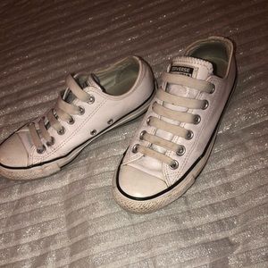 White leather converse